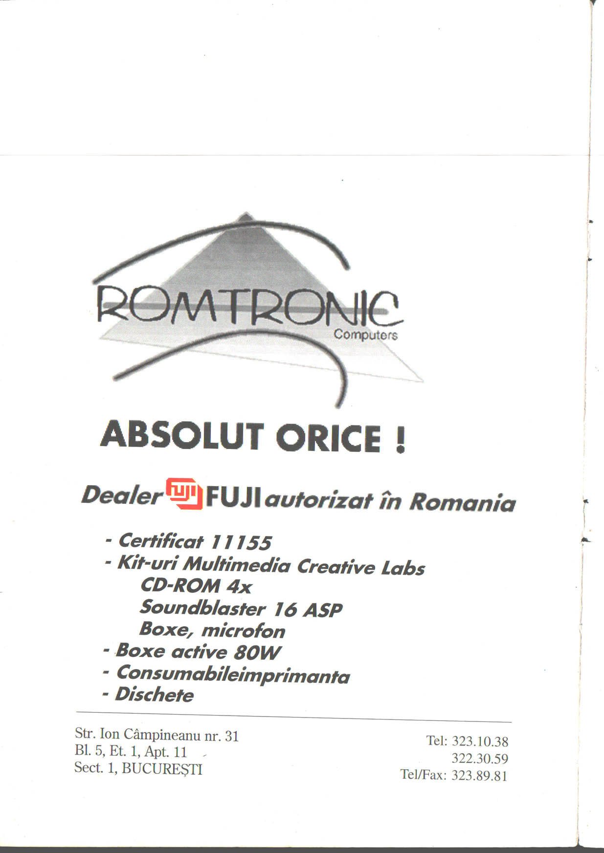 Romtronic Computers advertisement