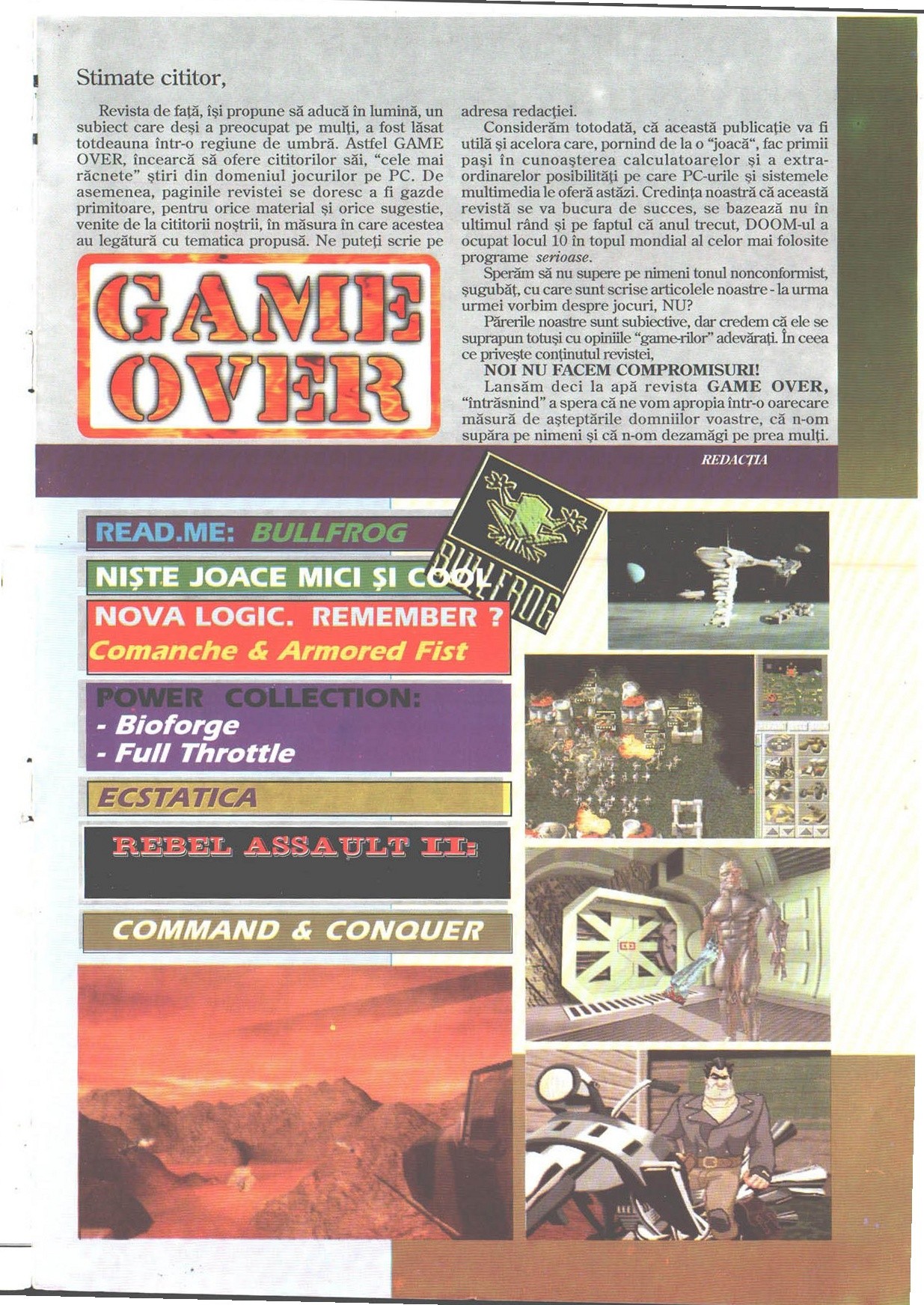Numărul 1, pagina 3 — Stimate cititor (editorial + cuprins)