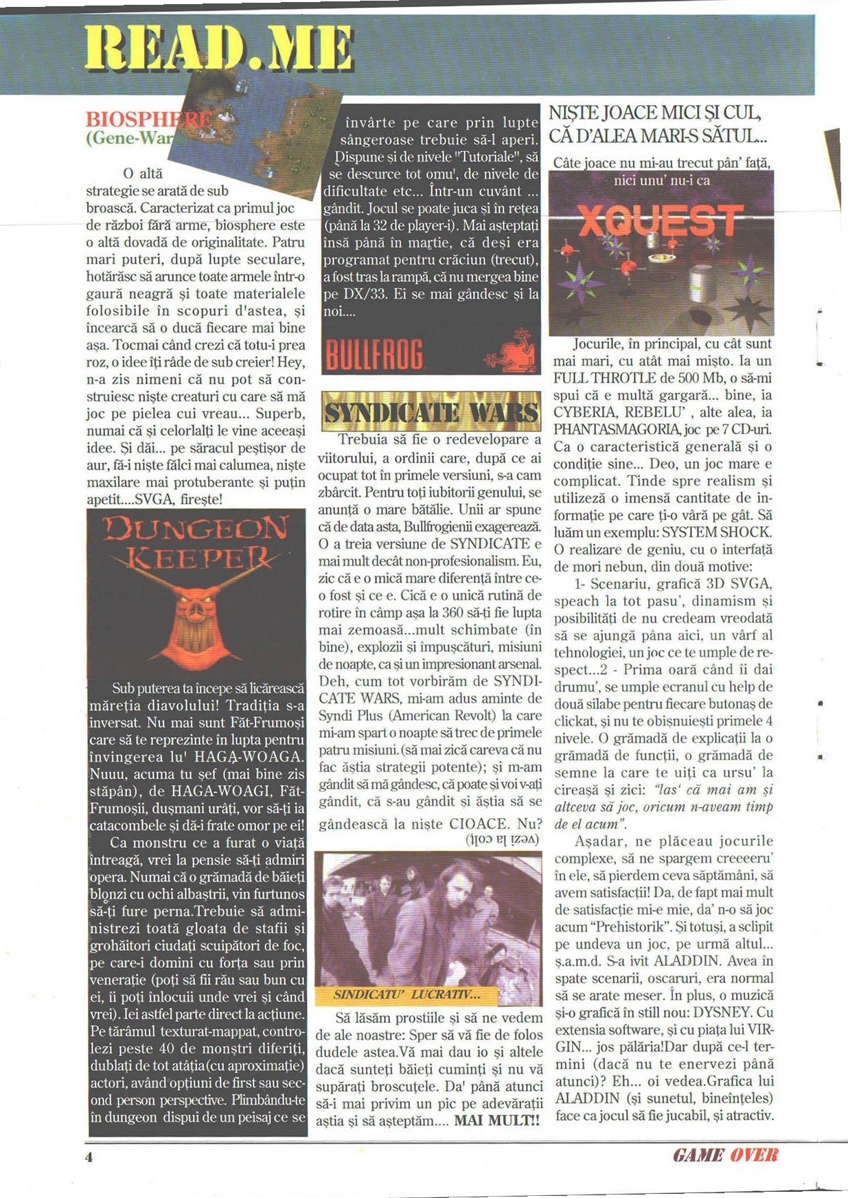 Numărul 1, pagina 6 — READ.ME: Bullfrog