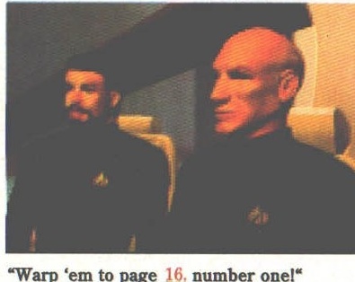 „Warp 'em to page 16. number one!”