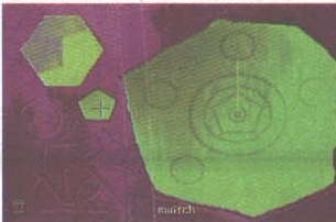 Panoul cu figuri geometrice colorate