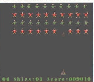 Cheesy Invaders — ecran de joc