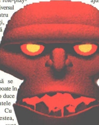 Craniu roșu — ilustrație în jurul căreia curge textul