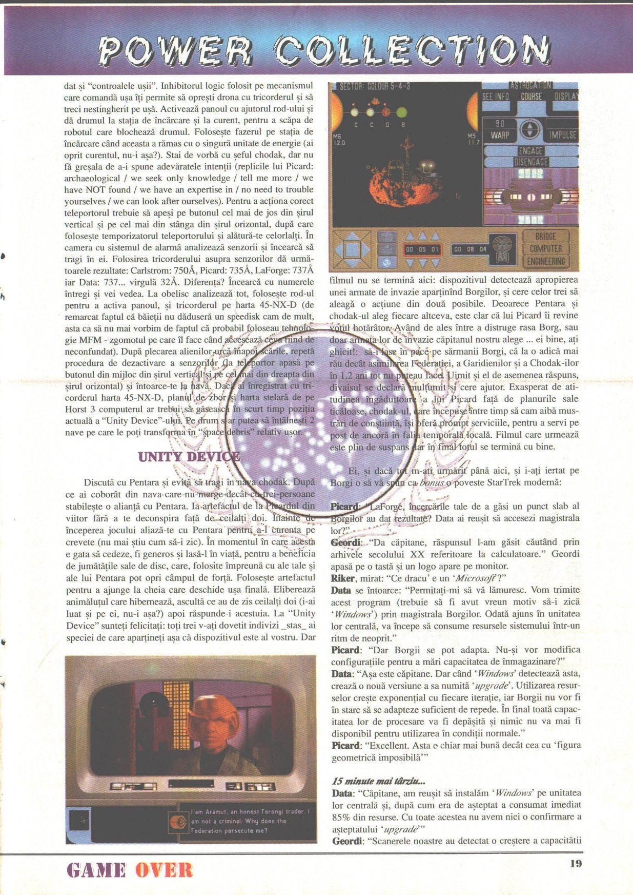 Numărul 2, pagina 21 — Star Trek: The Next Generation - A Final Unity (solutie)