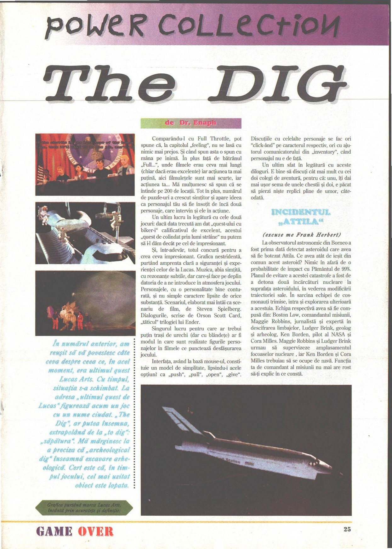 Numărul 2, pagina 27 — The Dig (solutie completa)