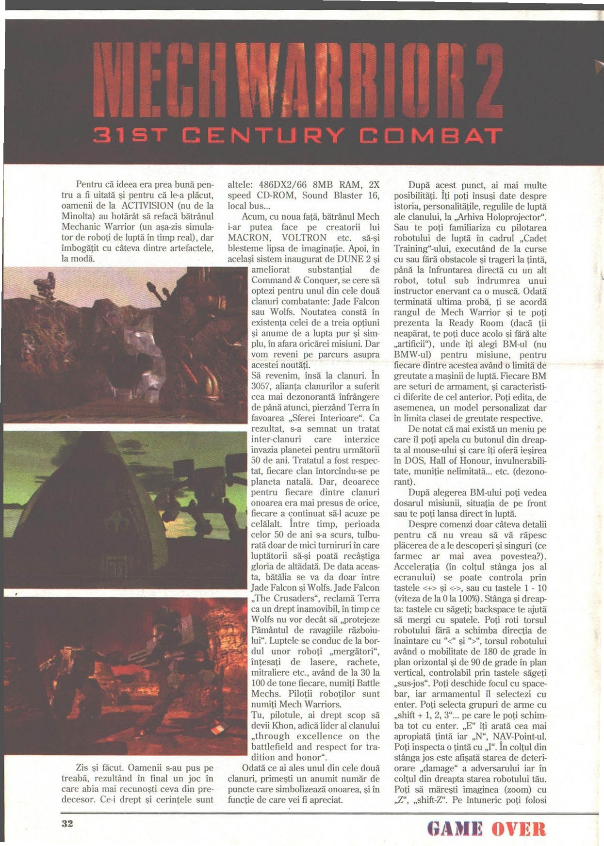Numărul 2, pagina 34 — MechWarrior 2: 31st Century Combat