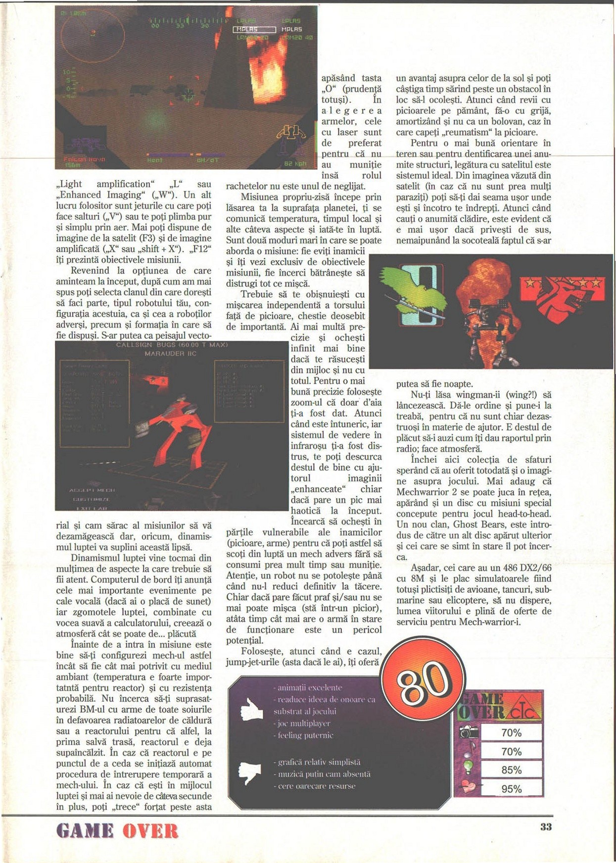 Numărul 2, pagina 35 — MechWarrior 2: 31st Century Combat