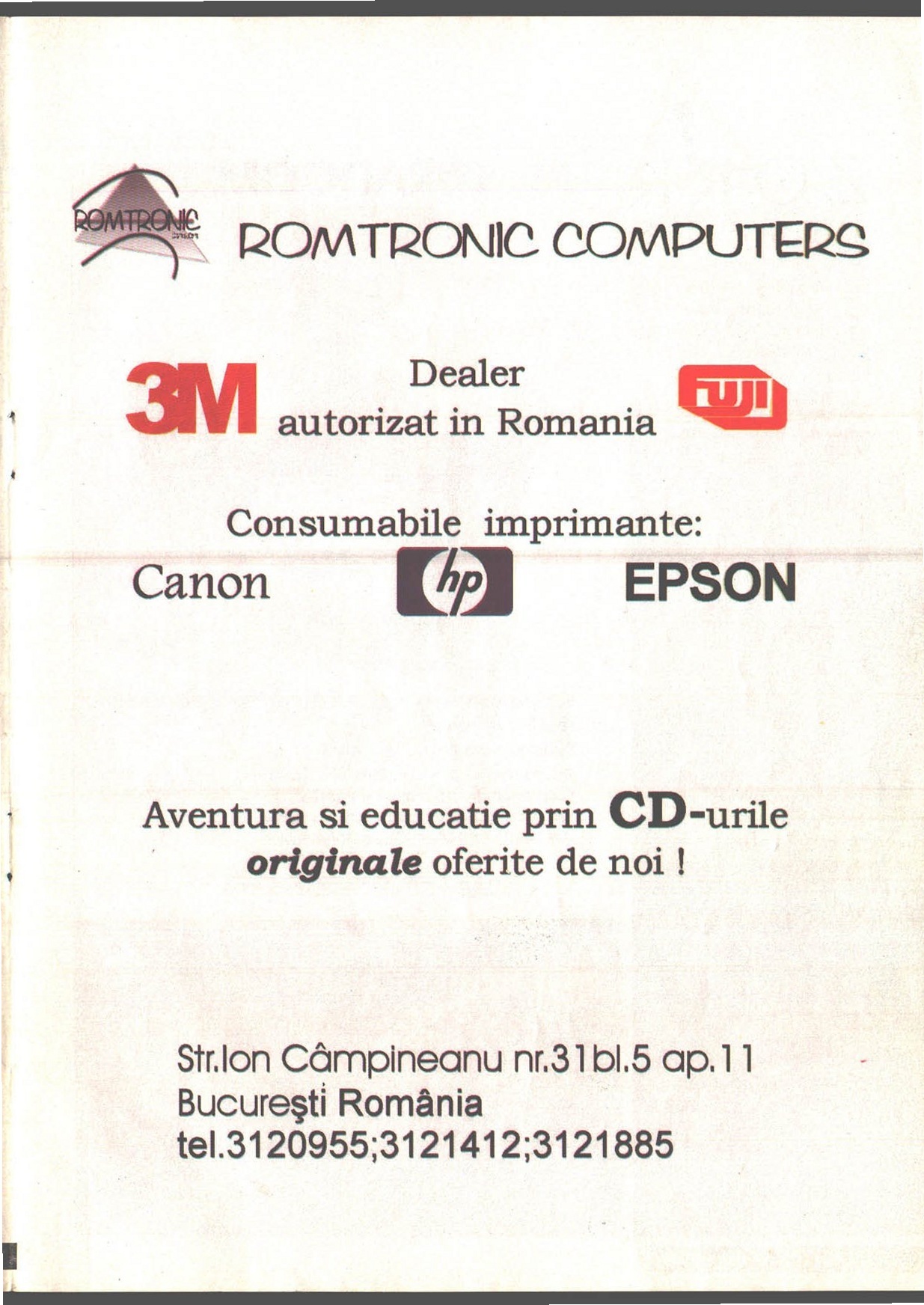 Romtronic Computers advertisement (full page)