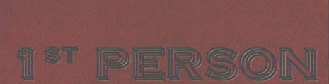 1ST PERSON genre tag, top-right of the page header