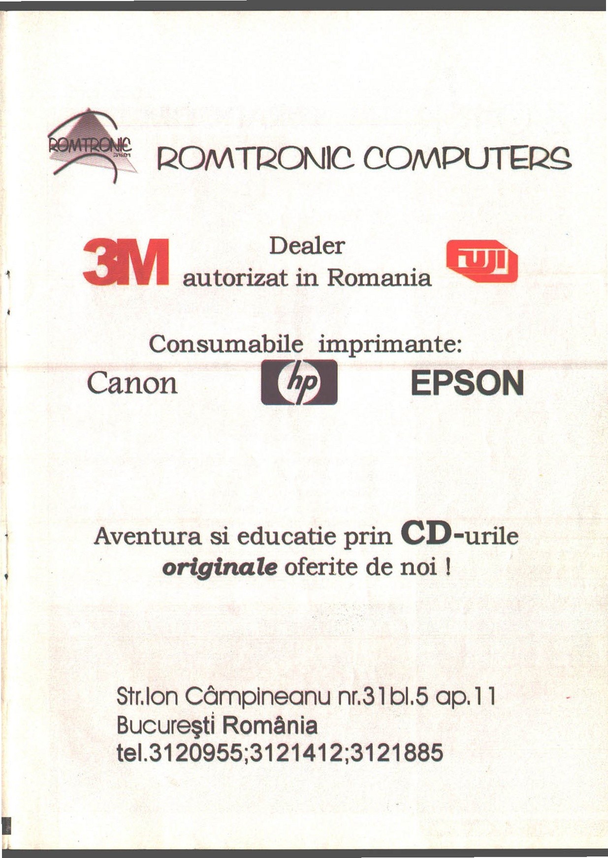 Numărul 3, pagina 3 — Romtronic Computers (ad)