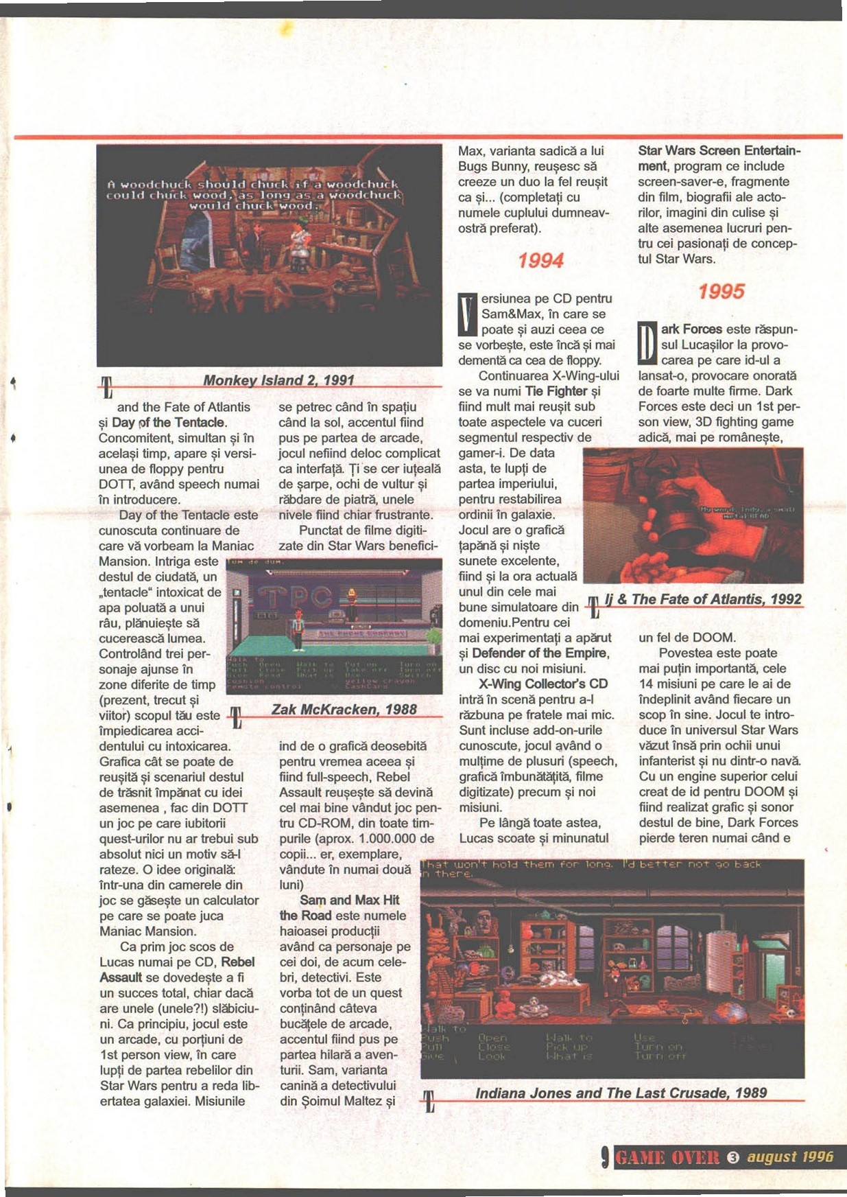 Numărul 3, pagina 11 — Time Line: Lucas Arts