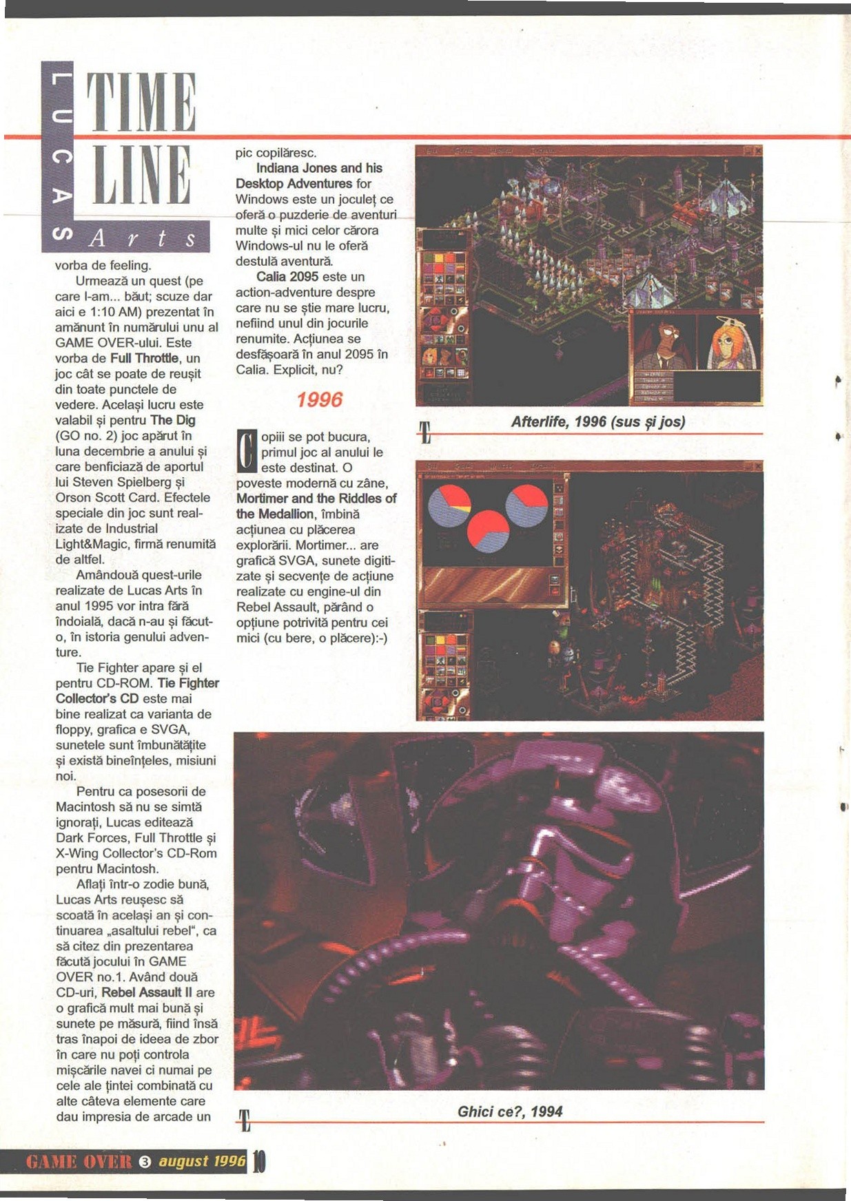Numărul 3, pagina 12 — Time Line: Lucas Arts