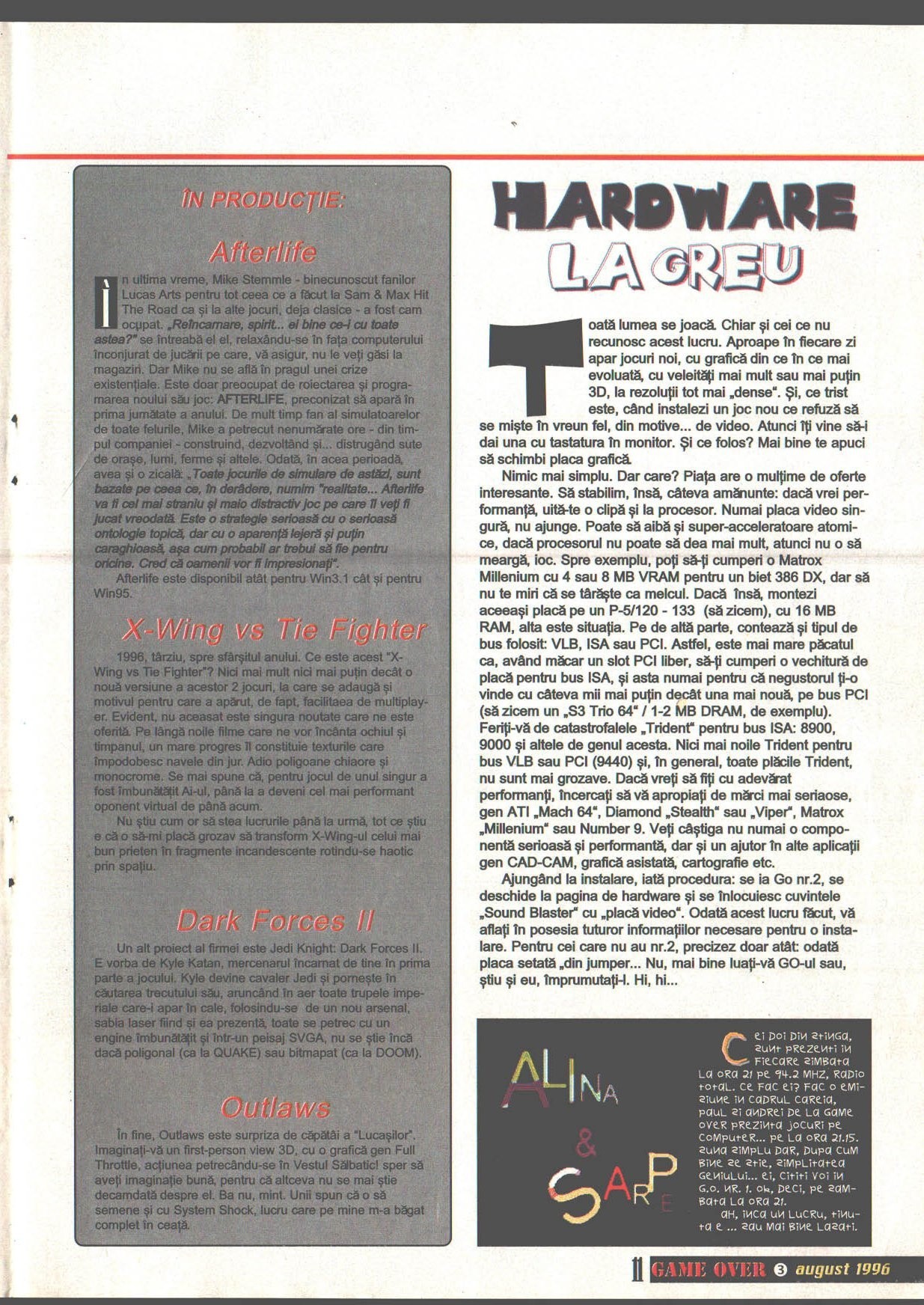 Numărul 3, pagina 13 — Hardware la greu: Sfaturi video