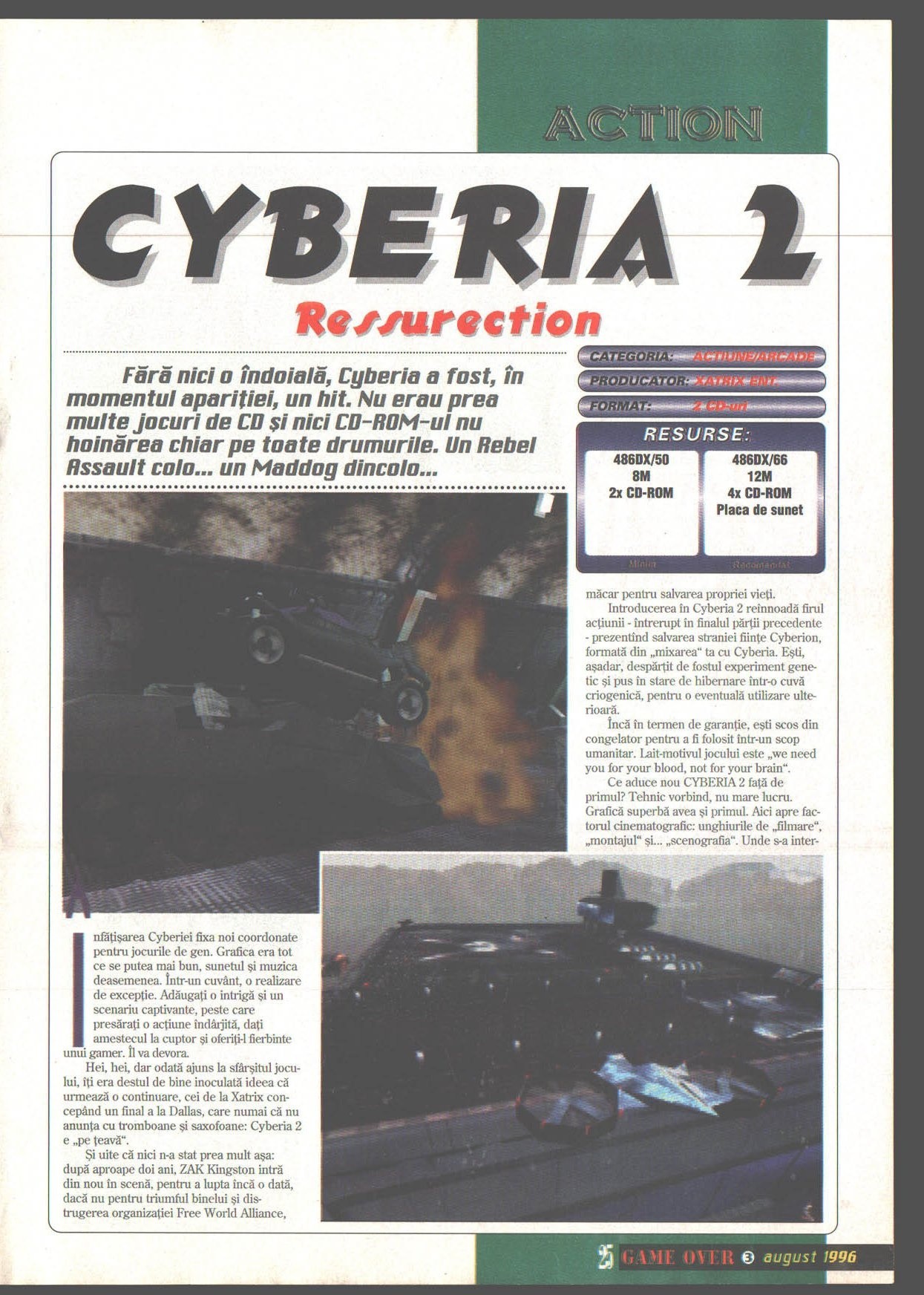 Numărul 3, pagina 27 — Cyberia 2: Resurrection
