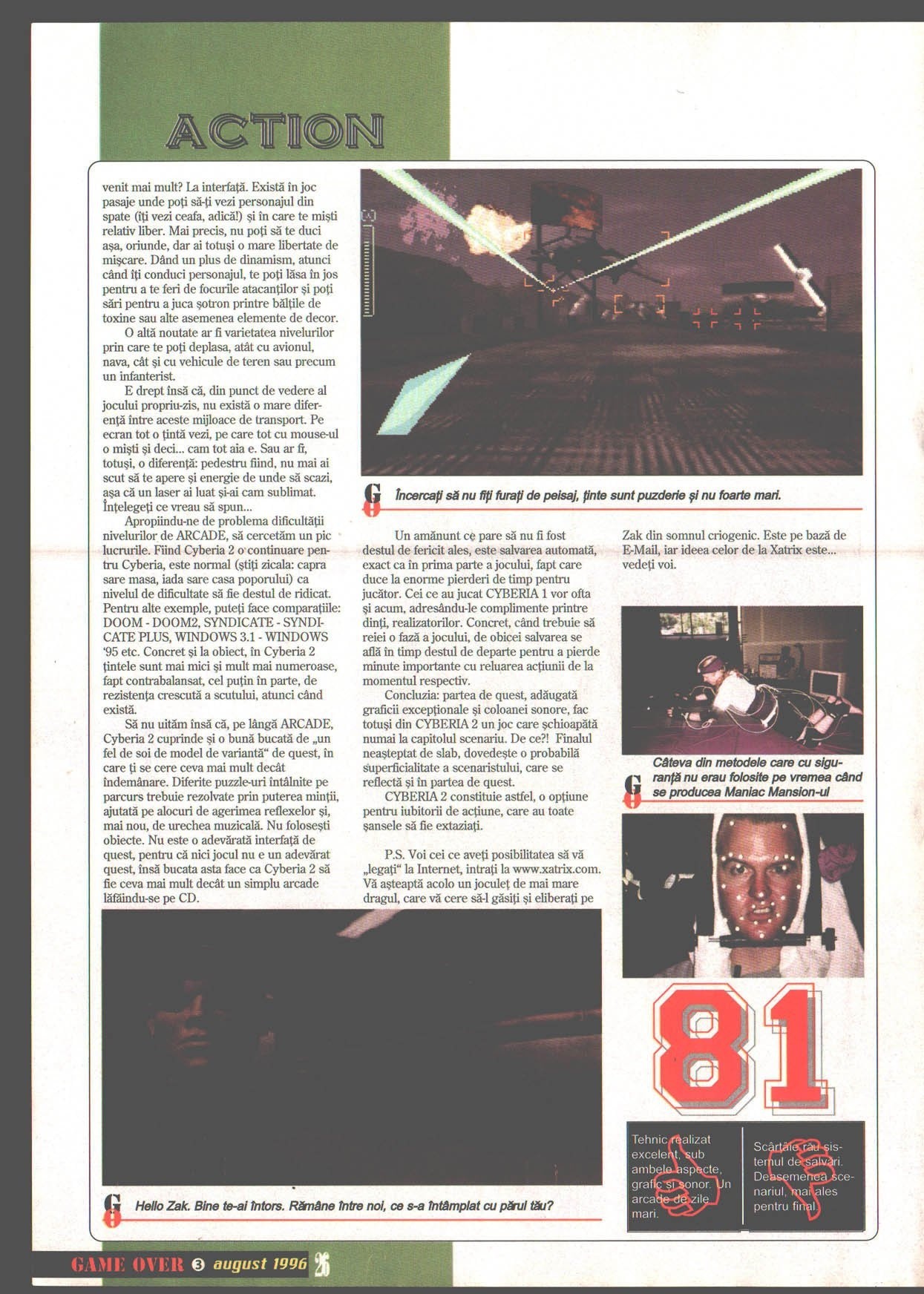 Numărul 3, pagina 28 — Cyberia 2: Resurrection