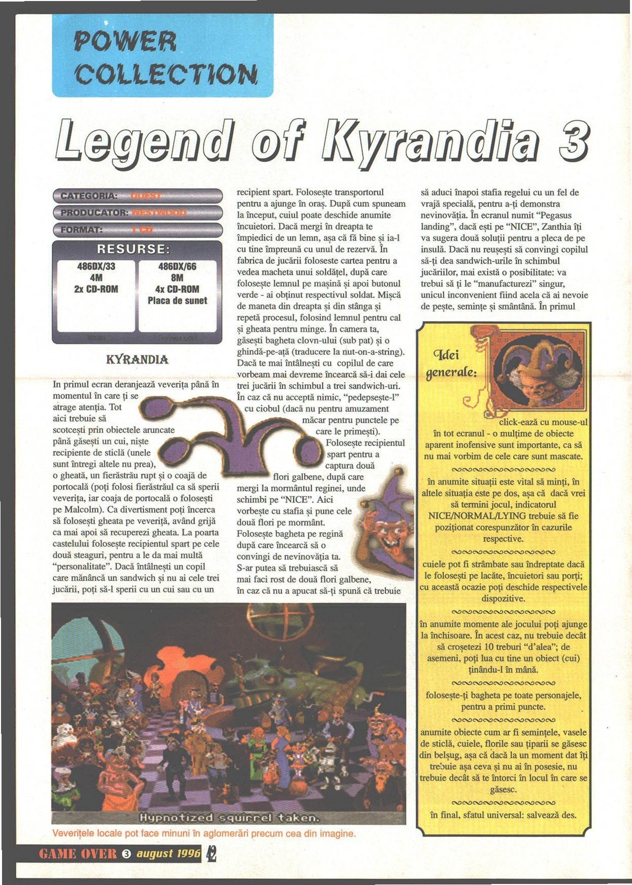 Numărul 3, pagina 44 — Legend of Kyrandia 3 (solutie completa)