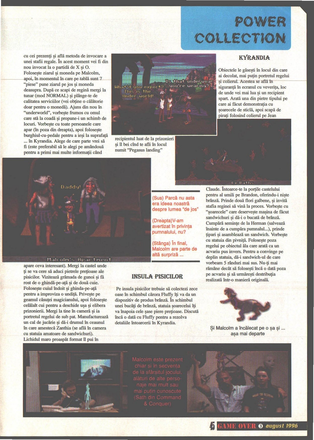 Numărul 3, pagina 47 — Legend of Kyrandia 3 (solutie completa)