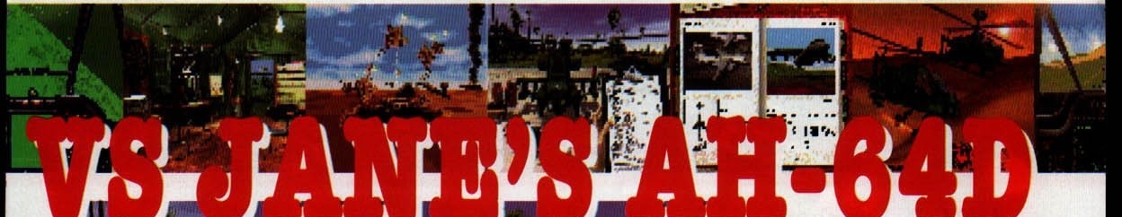 VS JANE'S AH-64D title banner with screenshot collage strip