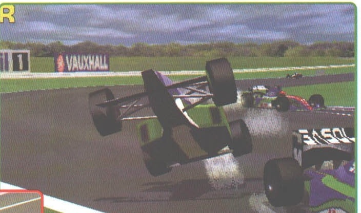 In-game screenshot of a mid-air crash