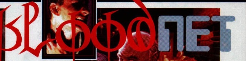 BLOODNET title logo over a photo montage