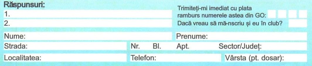Talonul de concurs (necompletat)