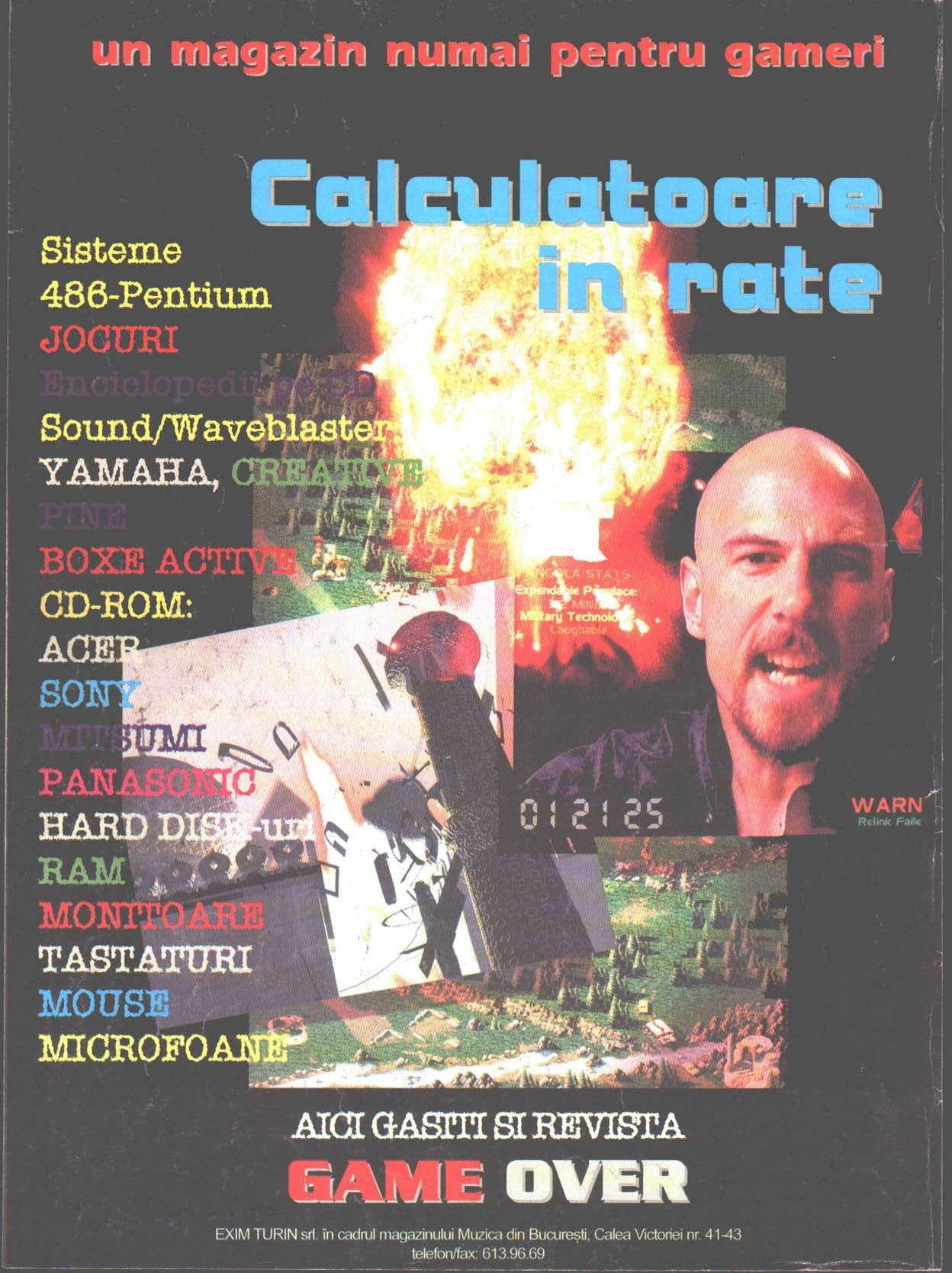 Coperta 4 - reclama Exim Turin, magazin pentru gameri