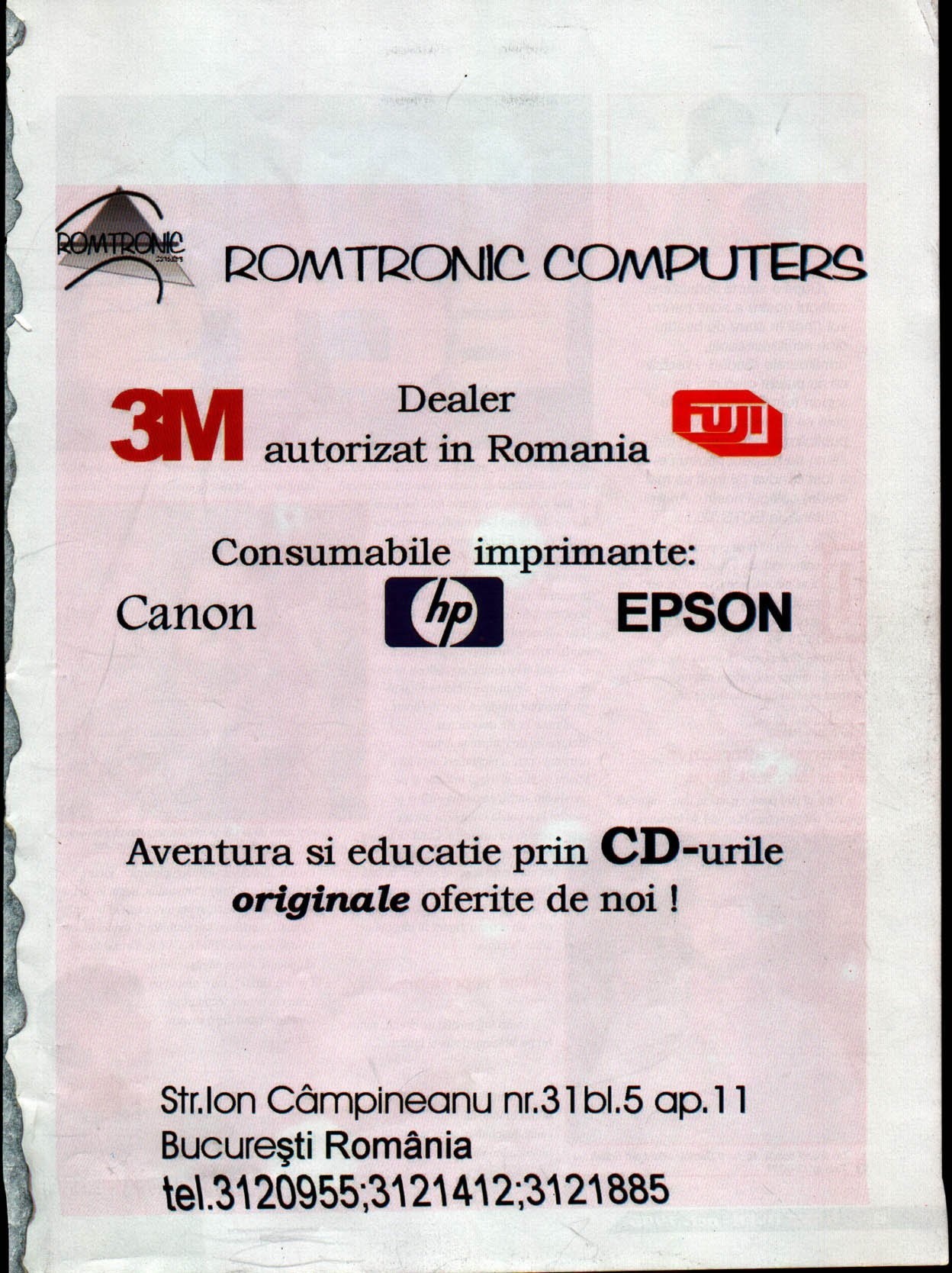 Numărul 4, pagina 3 — Romtronic Computers (reclama)