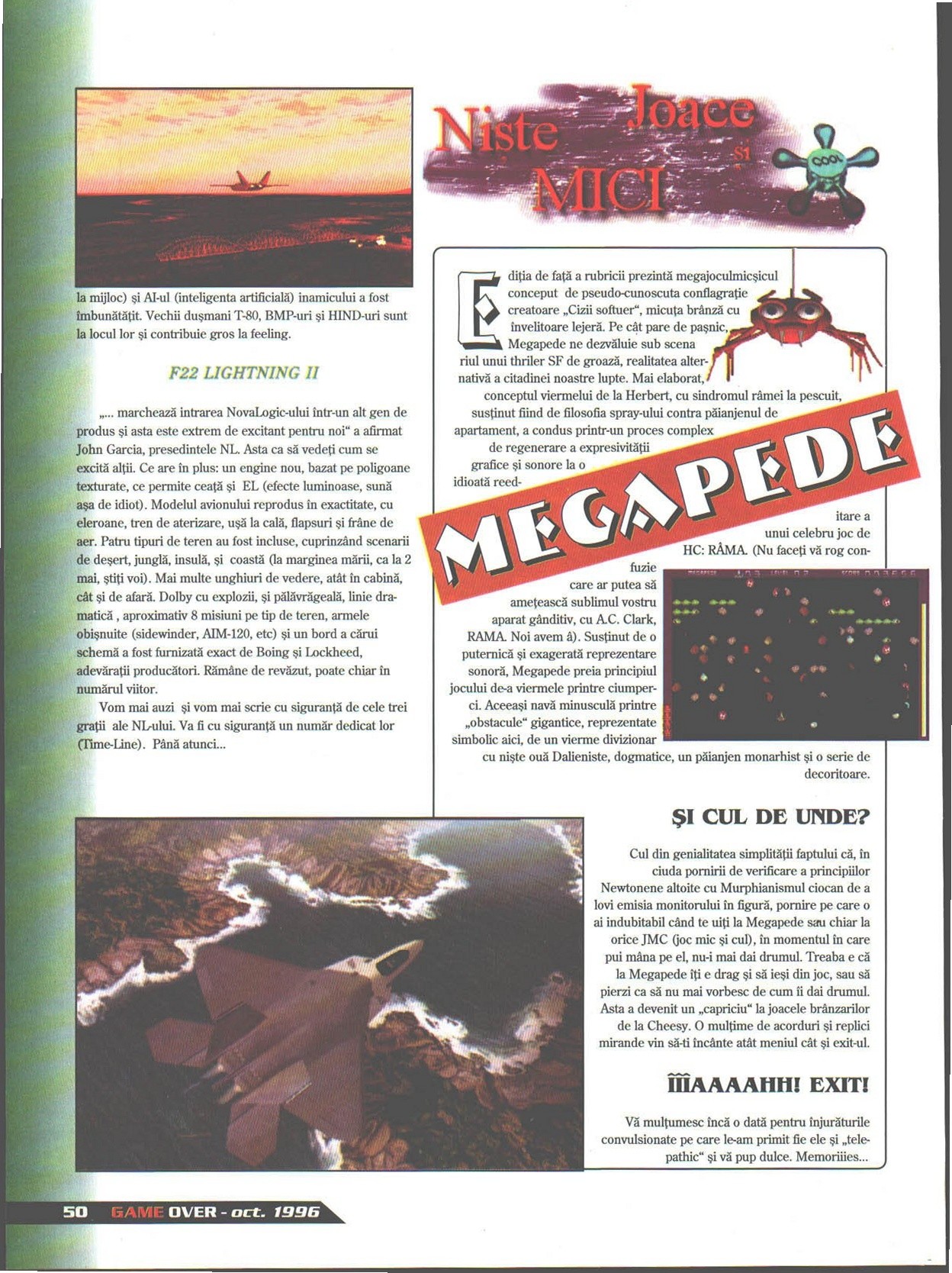 Numărul 4, pagina 52 — Niste Joace MICI si cool: Megapede