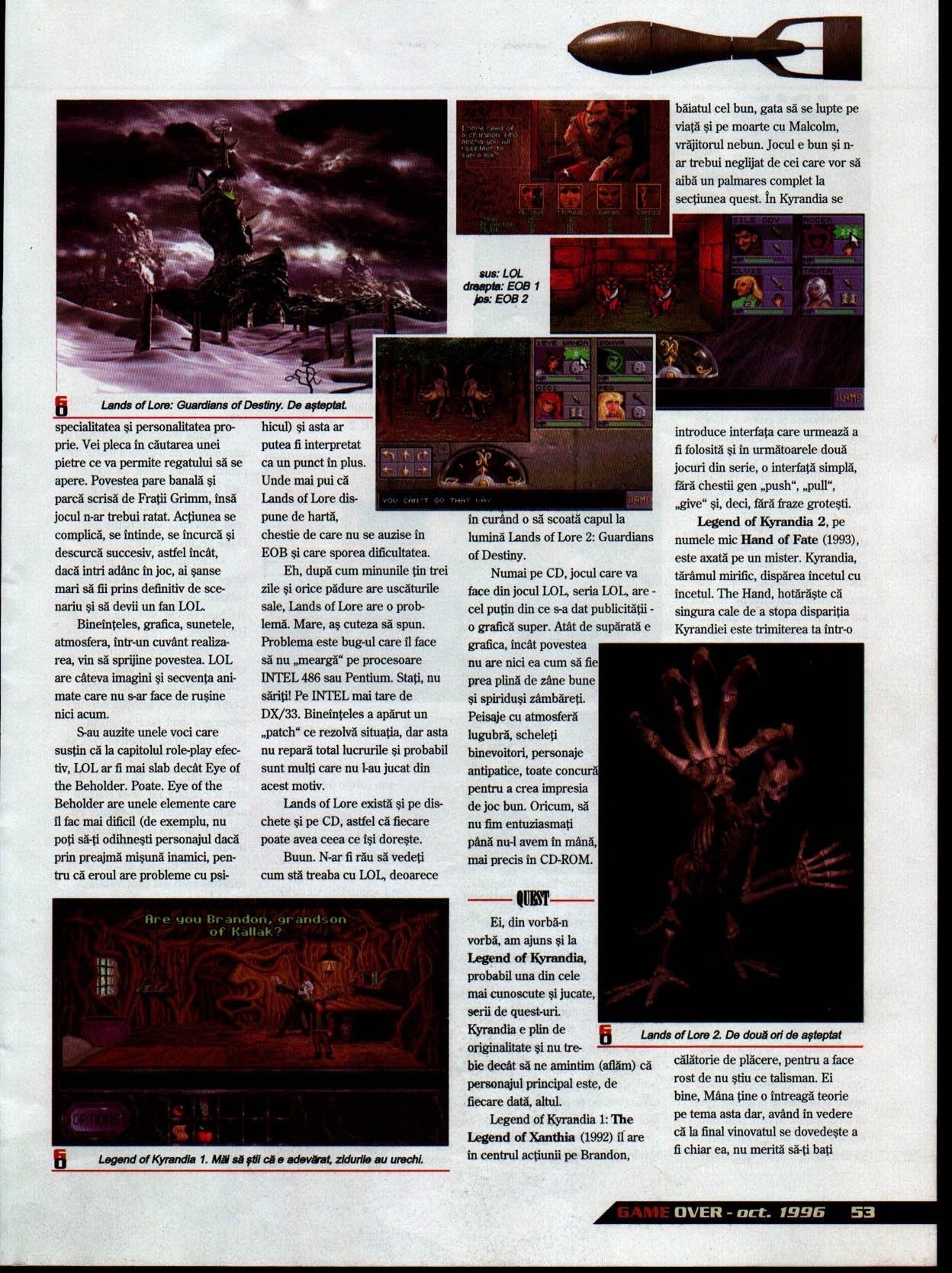 Numărul 4, pagina 55 — TIME LINE: Westwood Studios
