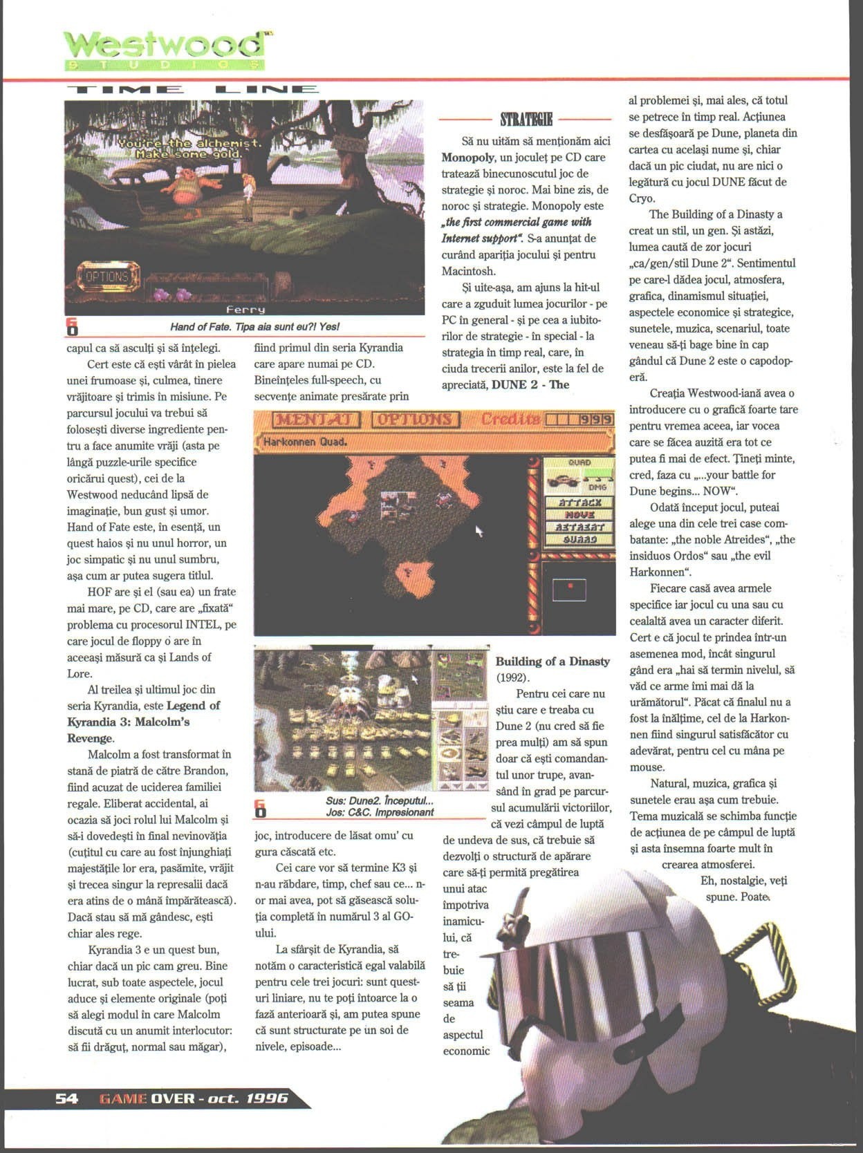 Numărul 4, pagina 56 — TIME LINE: Westwood Studios
