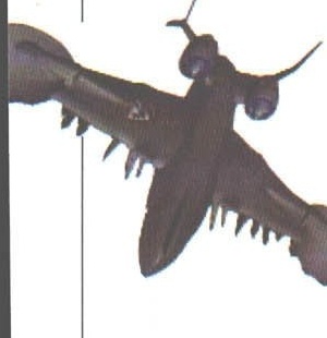 Al doilea render decorativ de aeronavă, în marginea din stânga