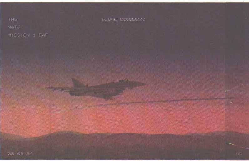 Ilustrația de deschidere: Eurofighter-ul în zbor pe fundalul unui apus, în misiunea MISSION 1 CAP