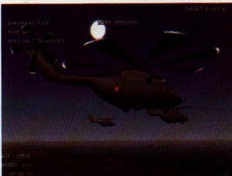 Zbor de noapte: un elicopter prins în lumina lunii