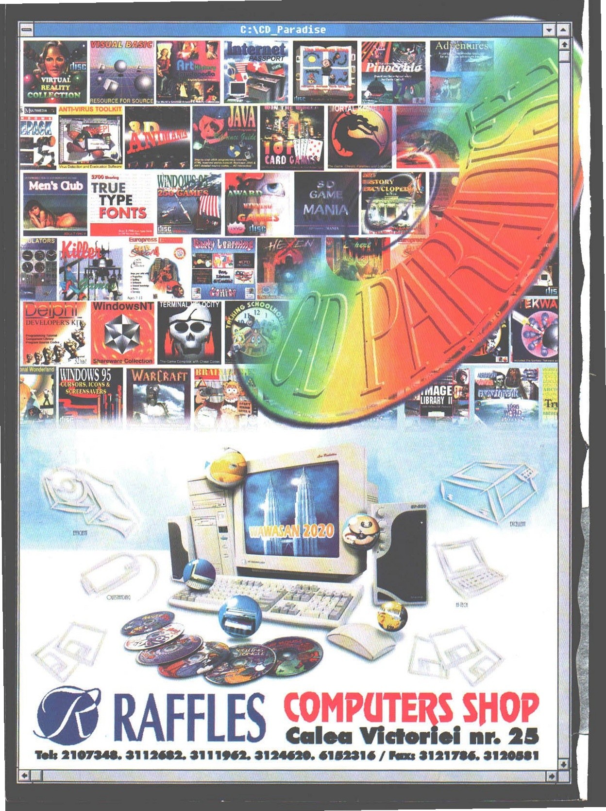 Numărul 5, pagina 2 — CD_Paradise / Raffles Computers Shop (reclama)