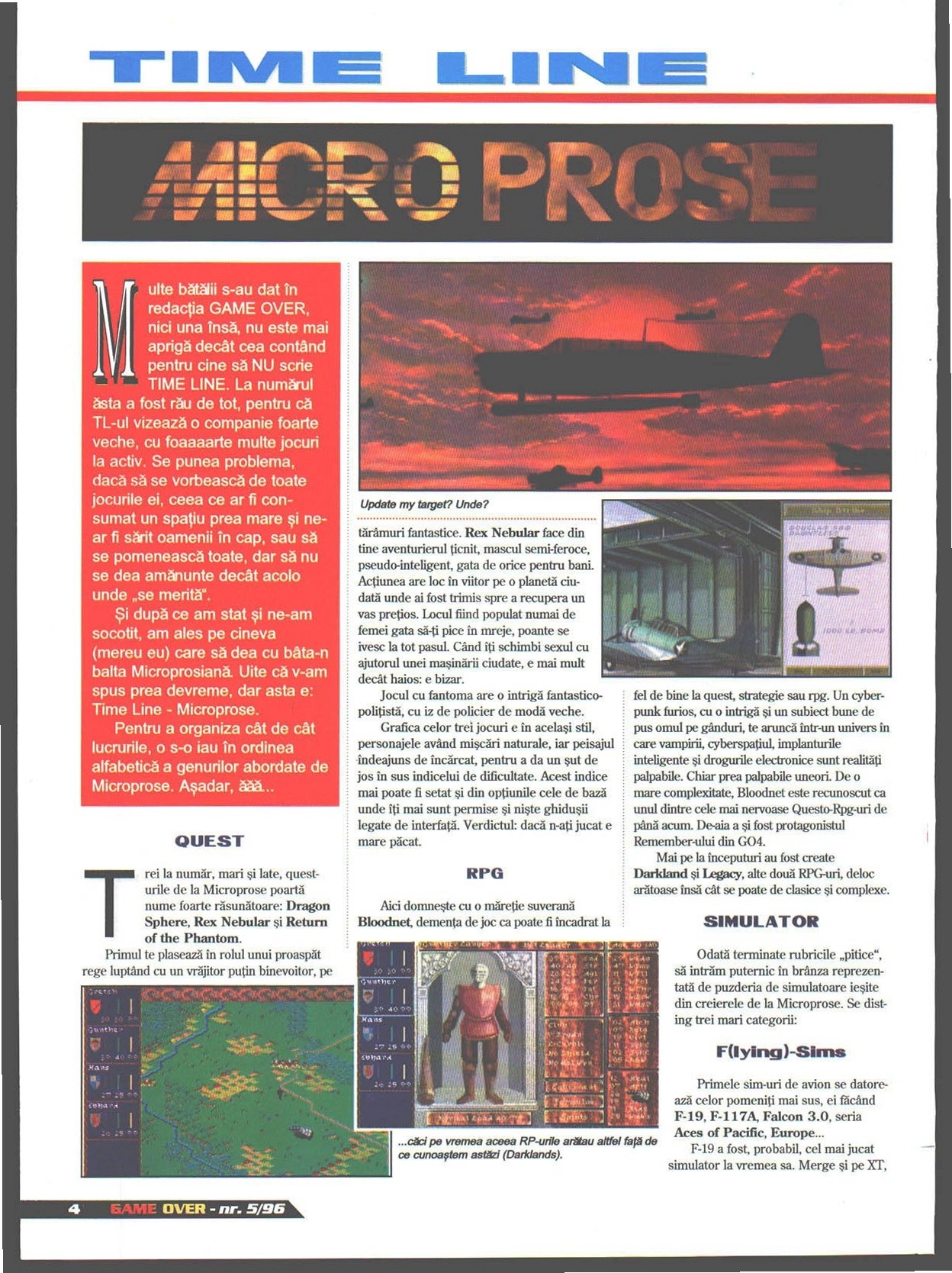 Numărul 5, pagina 6 — TIME LINE: MicroProse