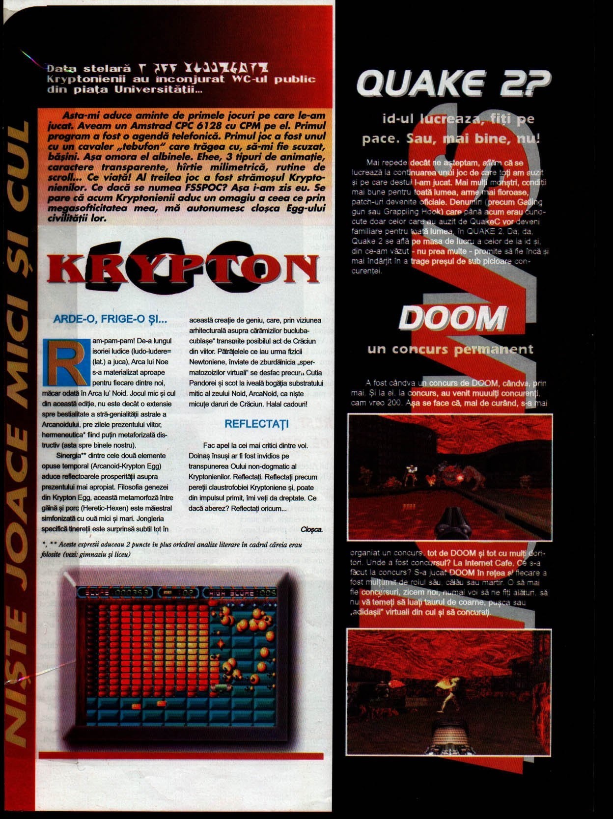 Numărul 5, pagina 55 — Niste joace mici si cul: Krypton Egg