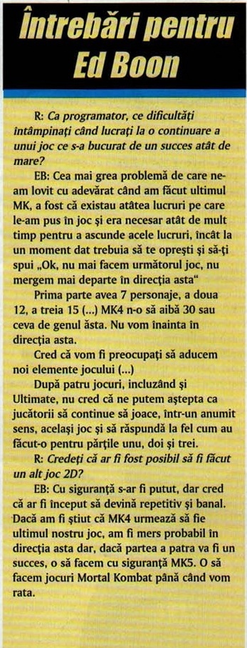 Caseta „Întrebări pentru Ed Boon"