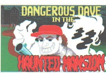 Logo-ul jocului: „Dangerous Dave in the Haunted Mansion"