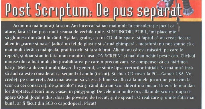 Caseta „Post Scriptum: De pus separat"