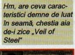 Hm, are ceva caracteristici demne de luat în seamă, chestia aia de-i zice „Veil of Steel"