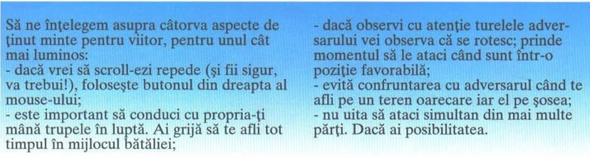 Caseta albastră cu sfaturile generale de ținut minte