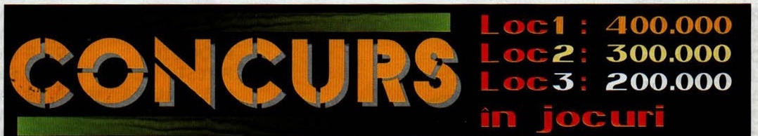 Bannerul „CONCURS" cu premiile: Loc1 400.000, Loc2 300.000, Loc3 200.000 „în jocuri"
