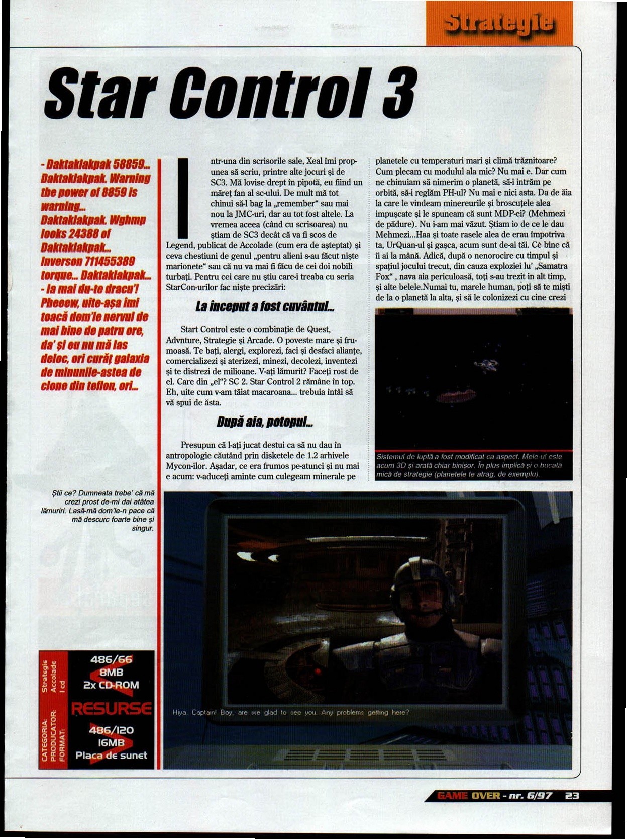 Numărul 6, pagina 25 — Star Control 3