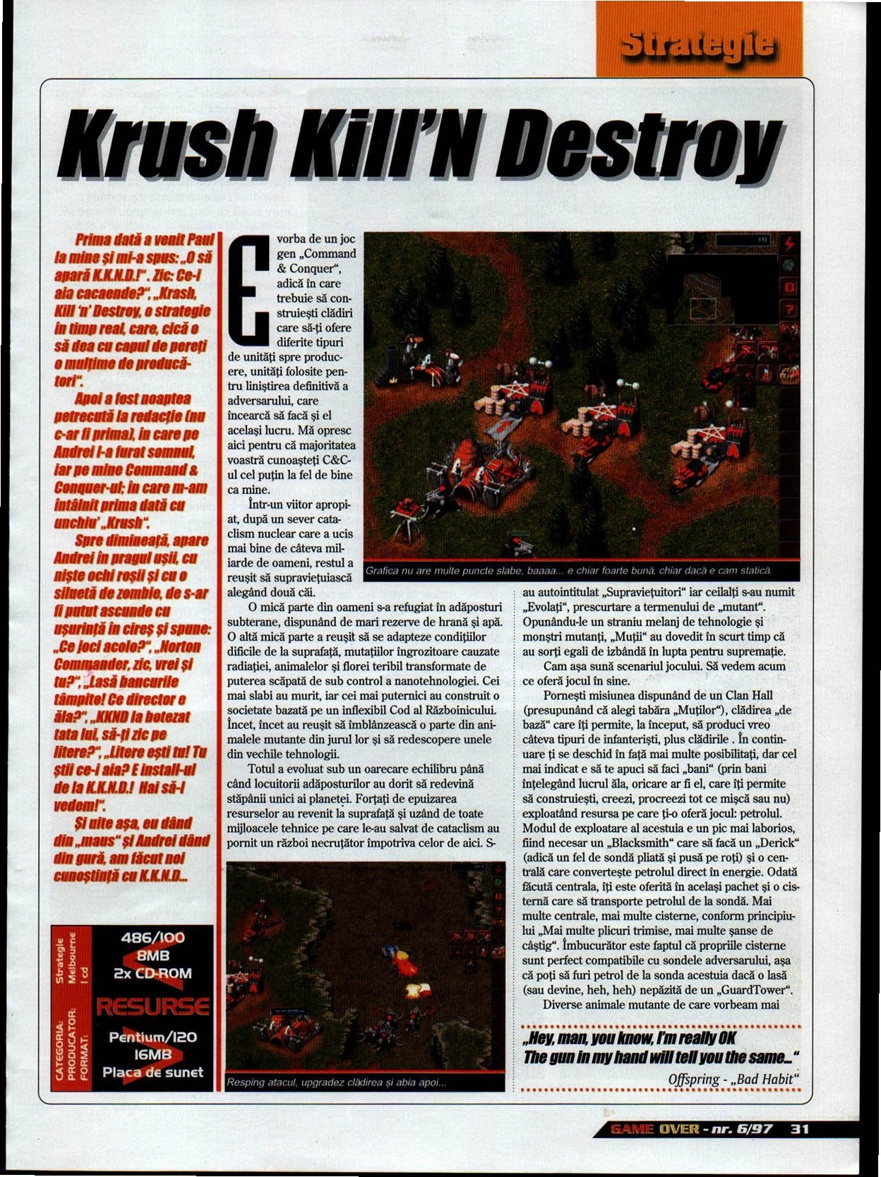 Numărul 6, pagina 33 — Krush Kill'N Destroy