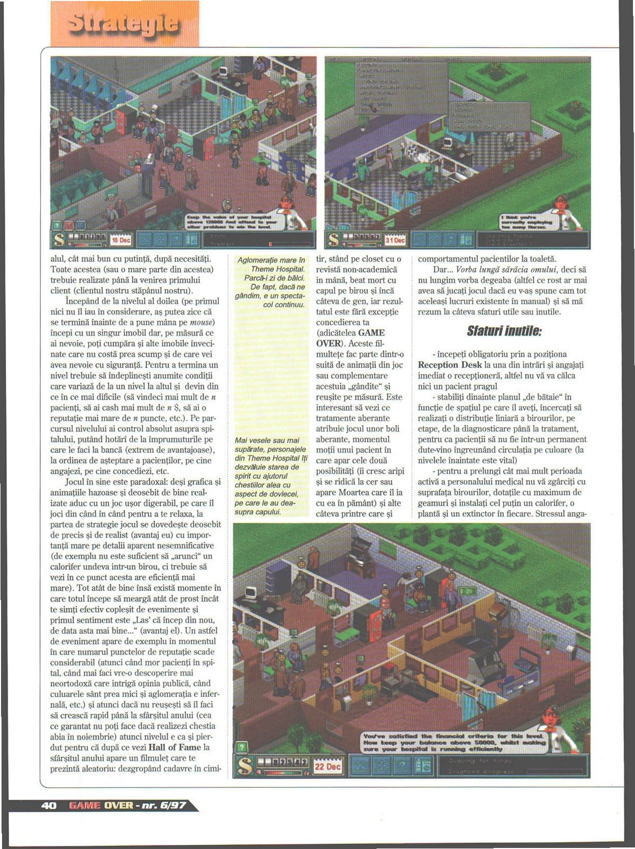 Numărul 6, pagina 42 — Theme Hospital