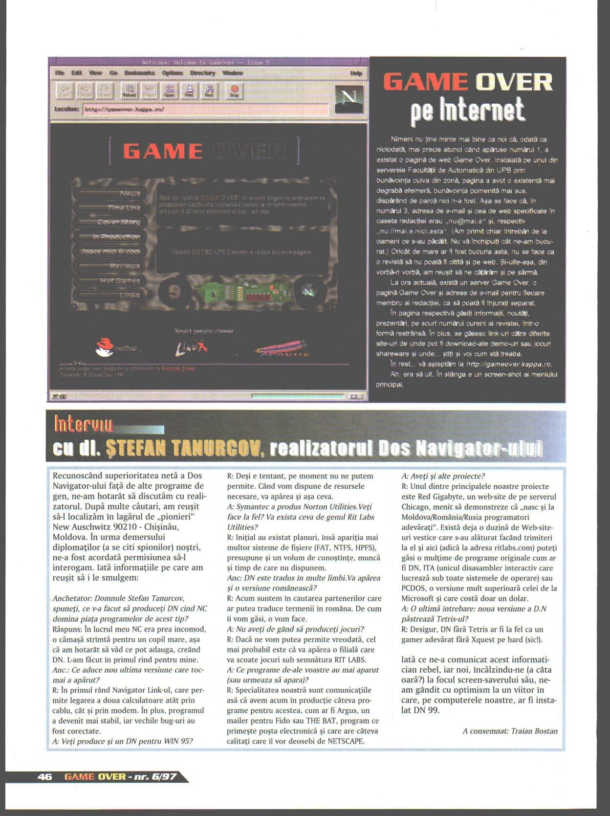 Numărul 6, pagina 48 — Game Over pe Internet