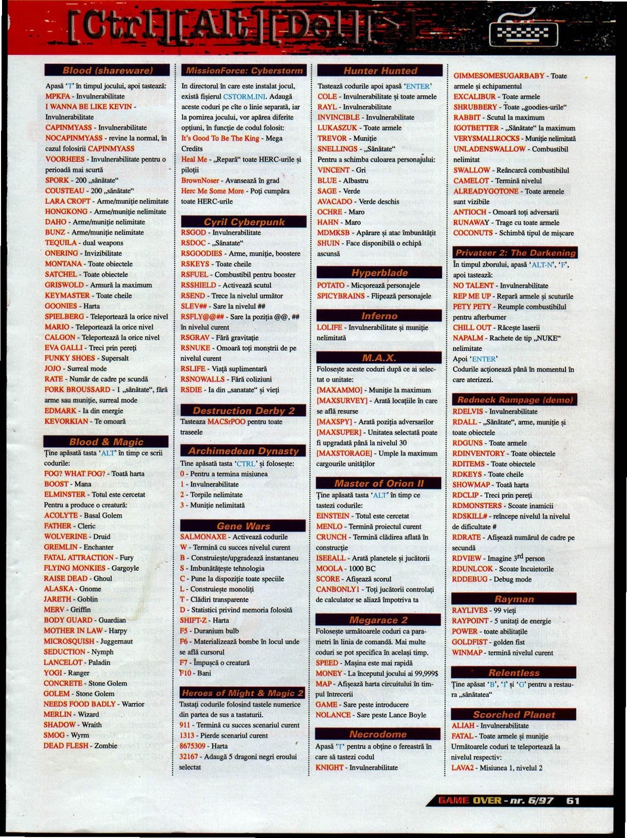 Numărul 6, pagina 63 — [Ctrl][Alt][Del][>]