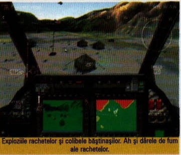 Exploziile rachetelor și colibele băștinașilor. Ah și dârele de fum ale rachetelor.