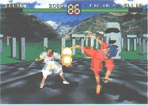 Captură din Battle Area Toshinden: ELLIS contra ELLIS