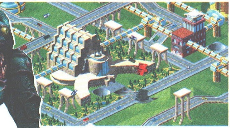 Captură cu orașul Megalopolis văzut de sus